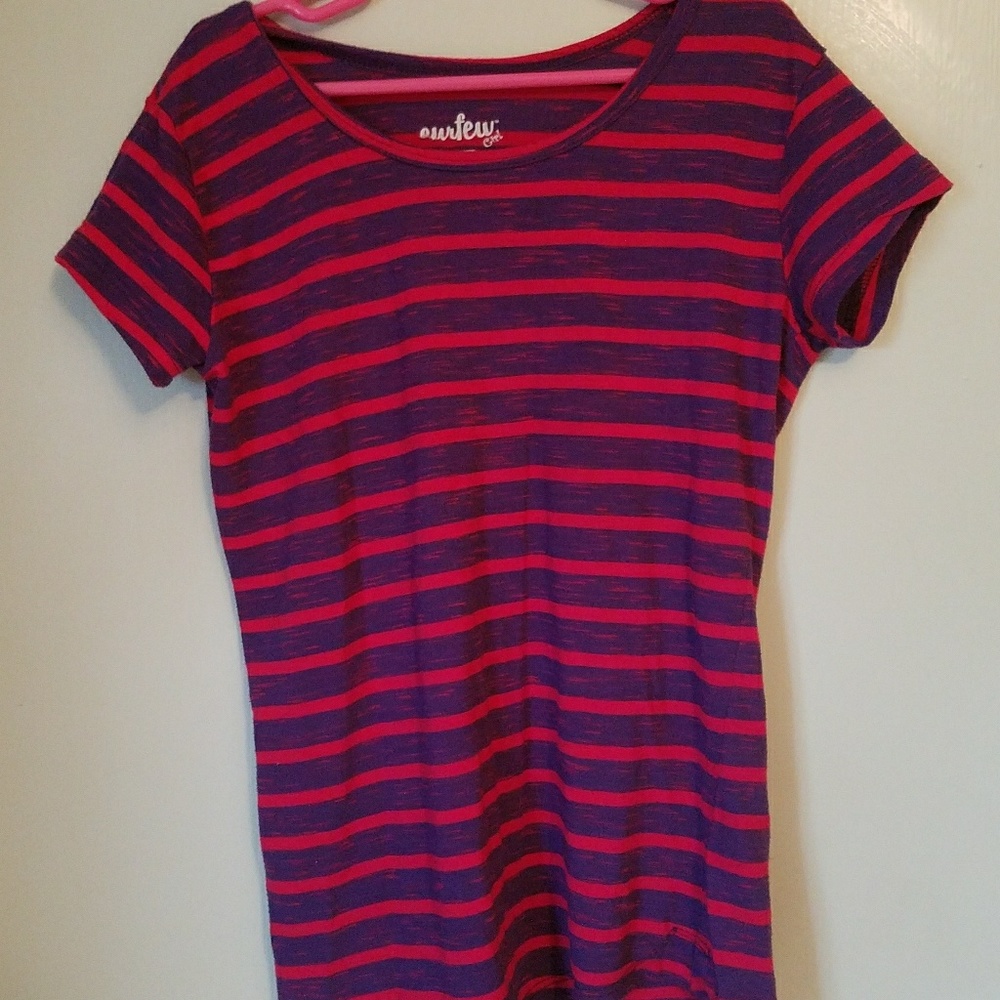 Curfew girls Purple and Red stripe size 10/12